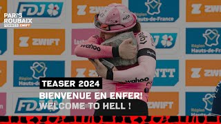 Teaser ParisRoubaix Femmes avec Zwift 2024 [upl. by Scarlet]