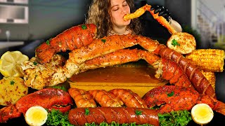 KING CRAB SEAFOOD BOIL MUKBANG  ASMR SEAFOOD BOIL SEAFOOD BOIL MUKBANG  COLLAB hashtagthecannons [upl. by Ellissa35]