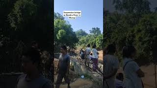 Suspension bridge constructing at Bandra river in Morop funded by Meghalaya Govt [upl. by Cheyney515]