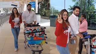 Zarin Khan With Boyfriend Shivashish Mishra Snapped On Airport Going For Afsana Khan Grand Wedding [upl. by Eittap188]