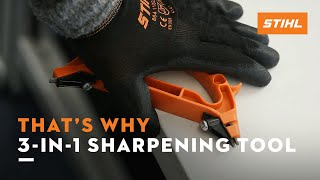 STIHL 3in1 sharpening tool  Sharpening axes hatches knives amp more  Thats why [upl. by Crane]