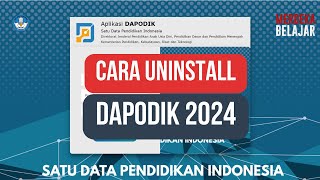 Cara Uninstall Dapodik  Solusi Aplikasi Dapodik sudah pernah terinstall gunakan updater [upl. by Alletsyrc]