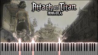 Attack on Titan Season 1 Ending 1  Utsukushiki Zankoku na Sekai Piano Tutorial  Sheet Music [upl. by Etterual]