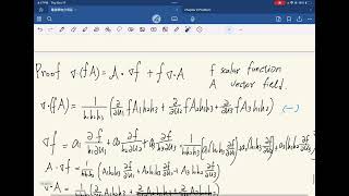 Div fA  f divA  grad（f ）•A proof [upl. by Airal321]