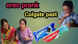 oreo biscuit prank colgate paste 🤣🤣funny [upl. by Leodora666]