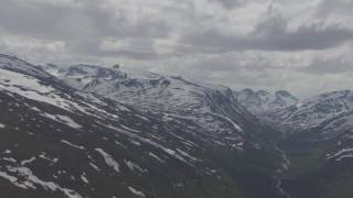 Jotunheimen Glittertind Galdhøpiggen Sommerskisenter  Flying Over Norway [upl. by Supple]