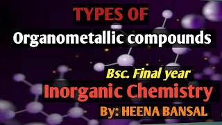 Types of organometallic compounds Bsc Msc [upl. by Bega]