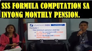 PANOORIN ANG SAMPLE NG PAGCOMPUTE SA INYONG SSS MONHTLY PENSION [upl. by Ursel]