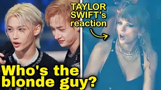 Stray kids’ Felix trends as the ‘blonde guy’ at the VMAs amp Taylor Swift’s reaction kpop [upl. by Ennylyak39]