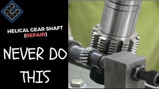 Gear cutting Helical gear repair free hobbing technique [upl. by Namrej]