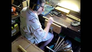 HOW TO MAKE A SHAKUHACHI BAMBOO POLE FLUTE TUNING THE SOUND HOLES [upl. by Ulu526]