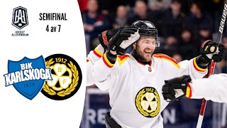 BIK Karlskoga  Brynäs IF  Höjdpunkter  Semifinal 4  Hockeyallsvenskan Slutspel 2024 [upl. by Einnoj]