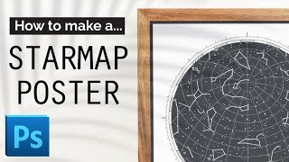 Photoshop Custom Starmap poster template [upl. by Annahgiel]