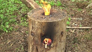 How To Make A Wooden Rocket Stove [upl. by Ardnaet375]