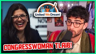 Hasan Interviews Rashida Tlaib  Hasanabi Reacts [upl. by Oirom]