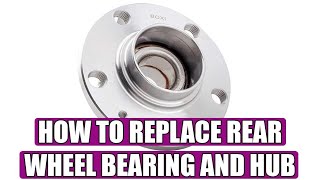 How to replace  change rear wheel bearings on VW Golf 5 Mk5 Jetta Passat B6 Skoda Octavia 2 Audi [upl. by Vachel]