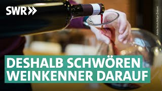 Wein dekantieren – wie atmet er richtig  Marktcheck SWR [upl. by Aifas]