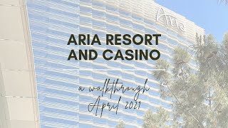 Aria Resort and Casino Las Vegas NV  PromenadePool Walkthrough April 2021 [upl. by Julee]