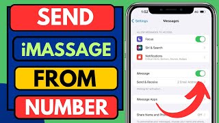 How to Send iMessage from Phone Number instead of email  Use Phone Number instead of Email [upl. by Hound]