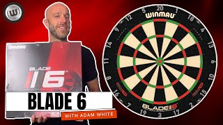 BLADE 6 TRIPLE CORE WINMAU DARTBOARD REVIEW WITH ADAM WHITE [upl. by Garnette256]