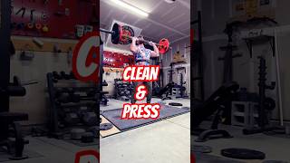 213 Axle Clean and Press homegym gripstrength strengthtraining weightlifting gym fun [upl. by Aivonas]