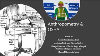 Lecture 32 Anthropometry amp OSHA [upl. by Onfroi]