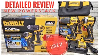 REVIEW Dewalt Atomic Brushless Drill Impact Driver Tool Kit 20V Max DCK254E2 POWERSTACK BATTERIES [upl. by Seabrooke]