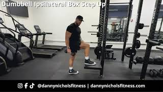 How To Do A Dumbbell Ipsilateral Box Step Up [upl. by Hendrik]