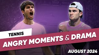 Tennis Angry Moments amp Drama  August 2024 [upl. by Nnaeilsel371]