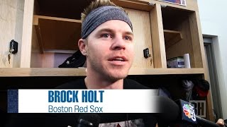 Red Sox Spring Training Report  Brock Holt on New season [upl. by Dunkin]