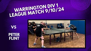 Neil Myatt vs Peter Flint Long pips BH  Warrington Div 1 League Match  91024 [upl. by Gussy]