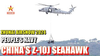 China Peoples Navy Z20J Seahawk and Z8C Super Frelon Assault Demos  Zhuahai Airshow 2024 [upl. by Eruot]