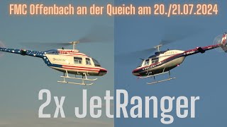 2x GIANT RC JETRANGER TURBINE HELICOPTER Offenbach an der Queich 2024 [upl. by Yessej]