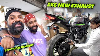 ZX6R Exhaust installation gone WRONG amp jattprabhjot ne emotional kardiya [upl. by Urba]