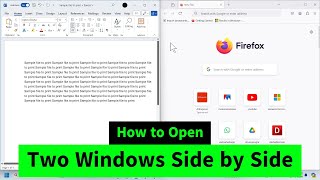 How to Open Two Windows Side by Side  Windows 11 Tips amp Tricks [upl. by Topping371]