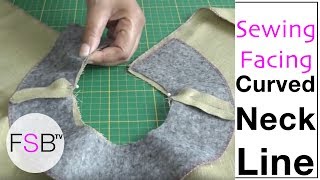 Sewing Facing to Curved Necklines [upl. by Hazaki]