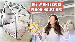 How to make a DIY Montessori floor house bed in full size  If Only April [upl. by Delanty]