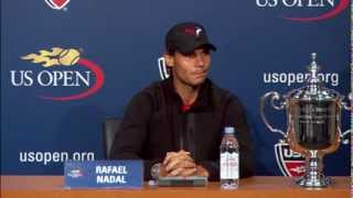 2013 US Open Rafael Nadal Press Conference [upl. by Breban]