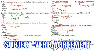 Subject Verb Agreement Practice  Exam Reviewer [upl. by Ahsilaf]