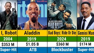 Will Smith all hits and flops movies list  Will Smith all movies list  Black Man 3  Aladdin [upl. by Dukie]