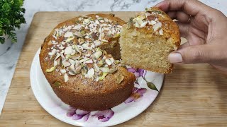 Eggless Suji Cake Recipe  Suji Mawa Cake Recipe  Mawa Cake  Eggless Semolina  Rava Cake Recipe [upl. by Araldo192]