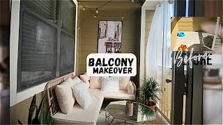 Renter friendly  Small Balcony Makeover on a budget [upl. by Mungam795]