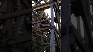 Wodan 🎢 hallowinter wodan europapark woodencoaster rollercoaster viralvideo youtubeshorts [upl. by Kwarteng]