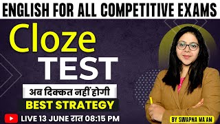 Cloze Test For SSC CGL  CPO  Steno  Cloze Test Practice  English For All Competitive Exams  SSC [upl. by Geoffry]