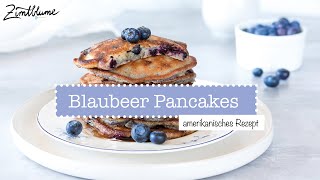 Original Blaubeer Pancakes Das beste Rezept mit Joghurt [upl. by Elleined]