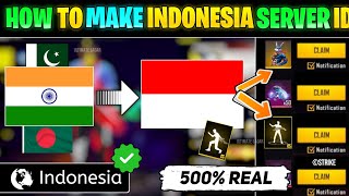 How To Make Indonesia Server Id In Free Fire  Indonesia Server Free Fire Id Kaise Banaye [upl. by Adlihtam]