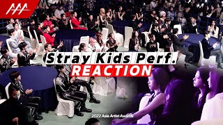 AAA 리액션 스트레이키즈 퍼포먼스 리액션 2022 Asia Artist Awards Reaction Cam Stray Kids Performance Reaction [upl. by Beaner]