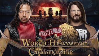 WrestleMania 36 World Heavyweight championship Shinsuke Nakamura vs AJ Styles [upl. by Kissiah]