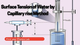 Determination of surface tension of water by capillary rise methodphysics labeduscription [upl. by Milan]