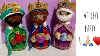 Reyes magos en Amigurumi paso a paso  Pesebre o nacimiento video 4 🙏🏼♥️ [upl. by Maximilien]